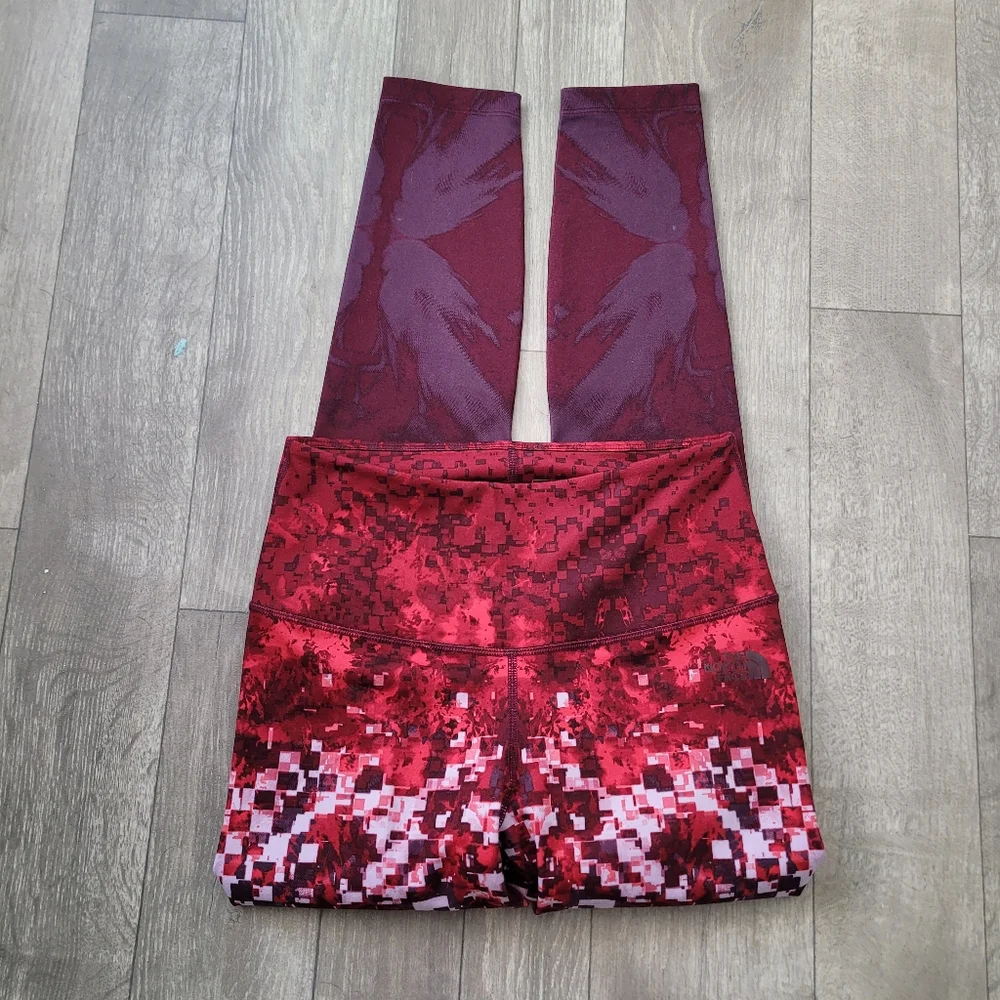 The North Face Leggings size medium red maroon athletic wear - Picture 2 of 7